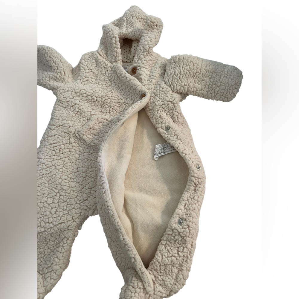 Zara Cream Sherpa Baby Onesie